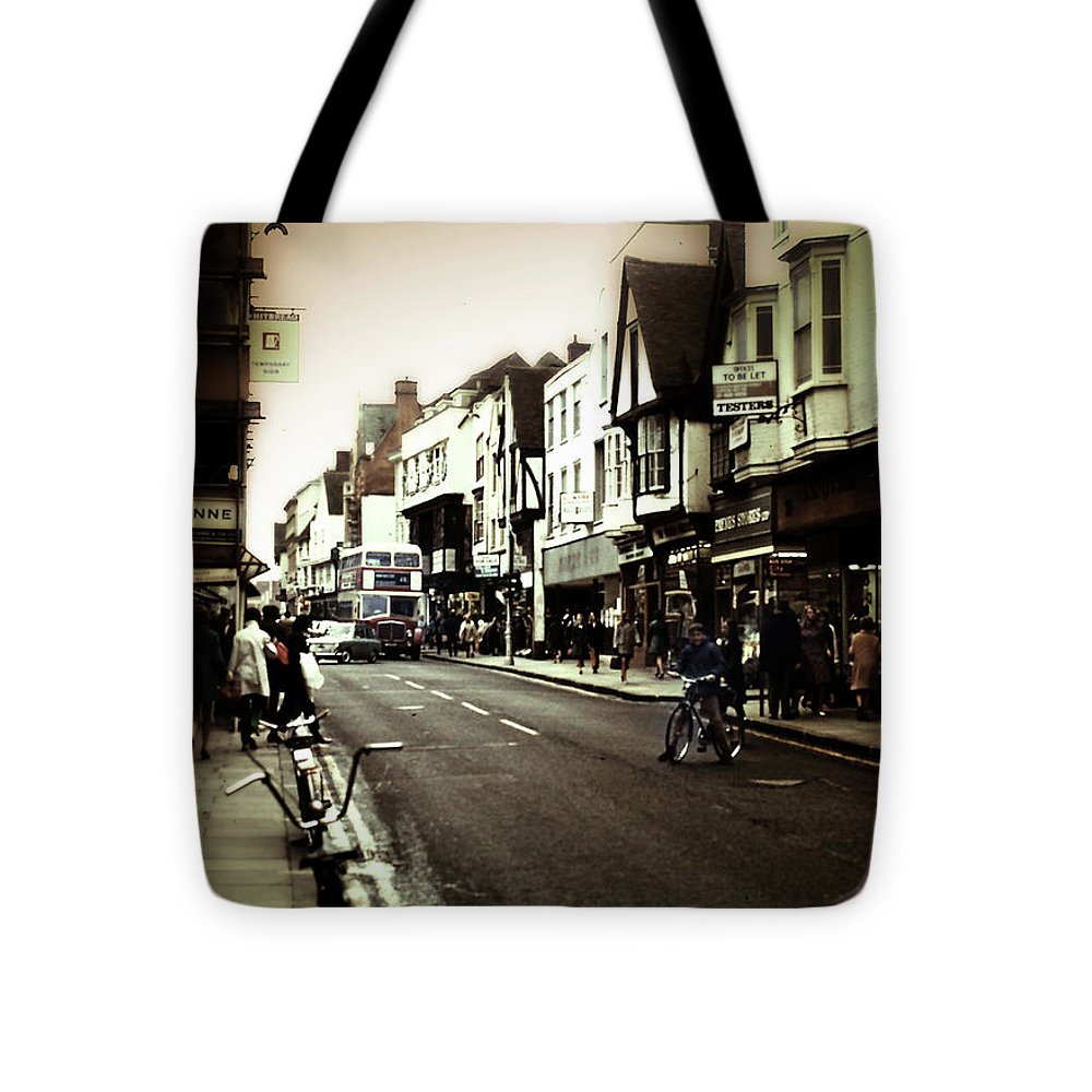 London Street With Bicycles - Tote Bag