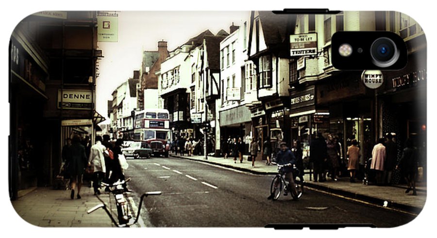 London Street With Bicycles - Phone Case