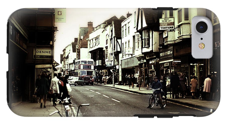 London Street With Bicycles - Phone Case