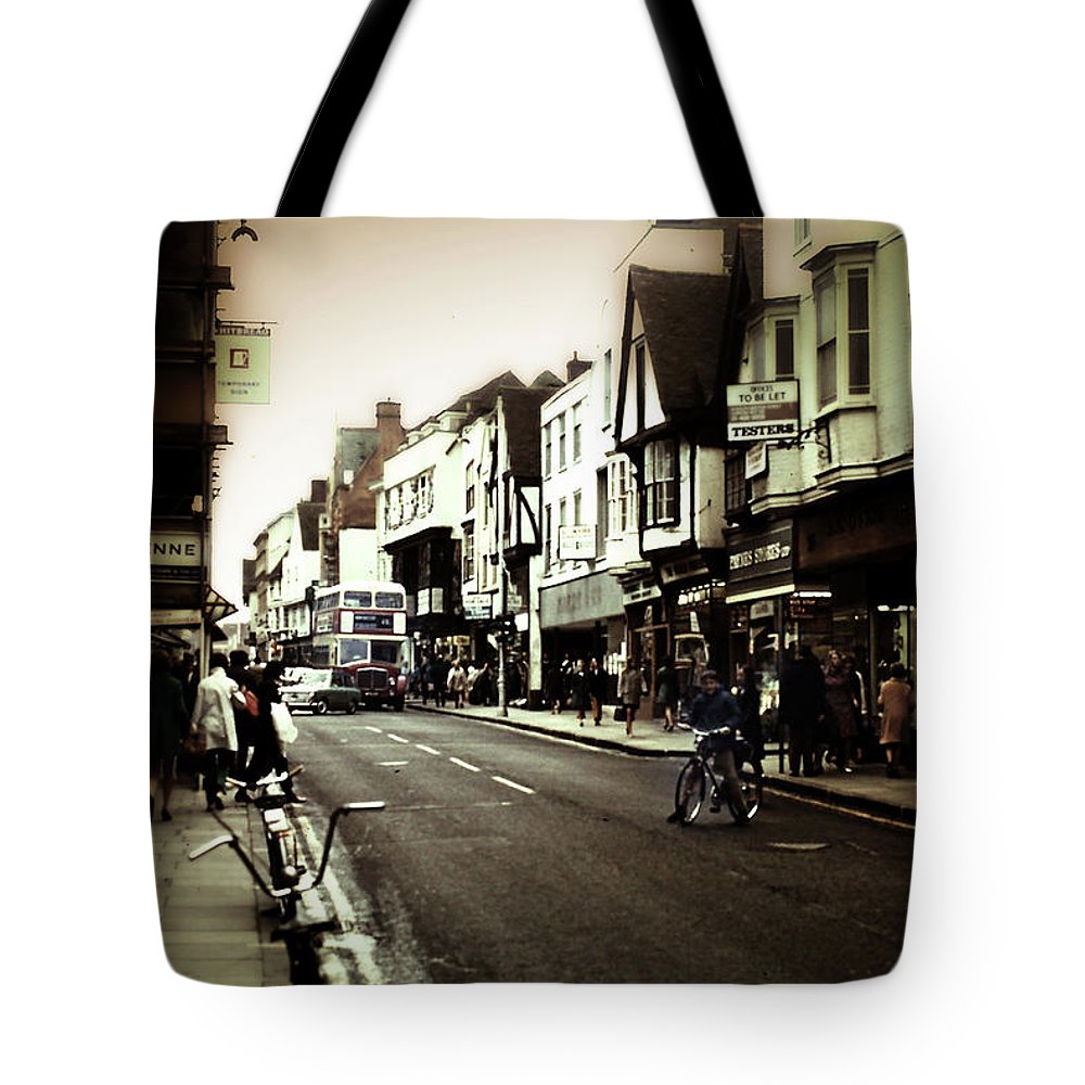 London Street With Bicycles - Tote Bag