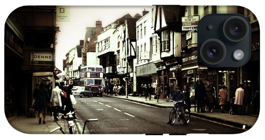 London Street With Bicycles - Phone Case