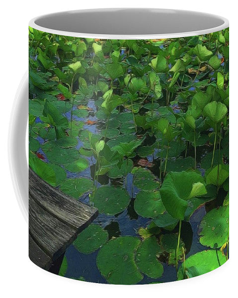 Lotus Pond With Pier - Mug