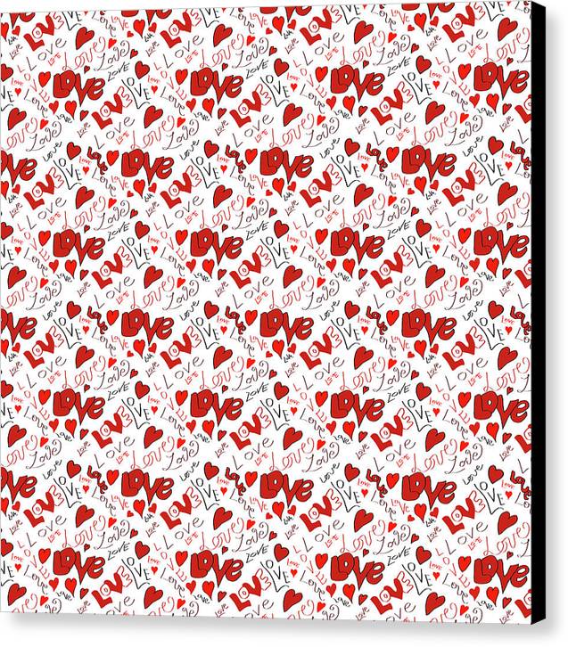 Love and Hearts - Canvas Print