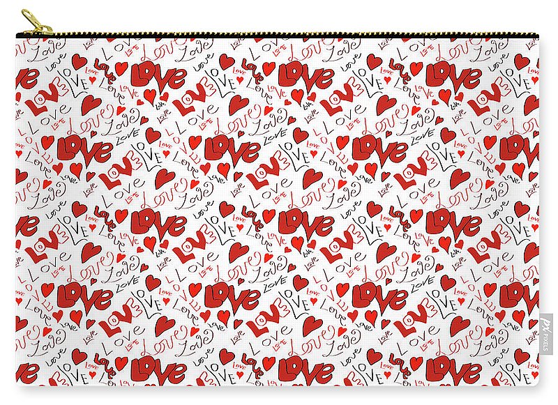 Love and Hearts - Zip Pouch