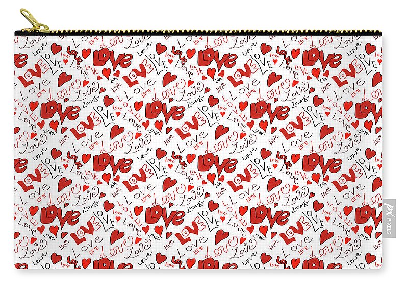 Love and Hearts - Zip Pouch