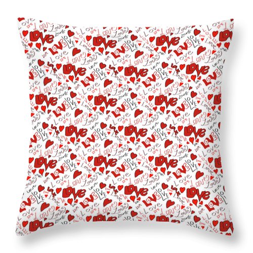 Love and Hearts - Throw Pillow