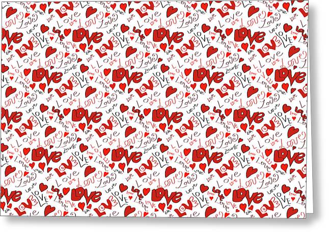 Love and Hearts - Greeting Card