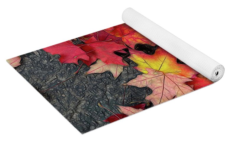 Maple Leaves In October 3 - Yoga Mat