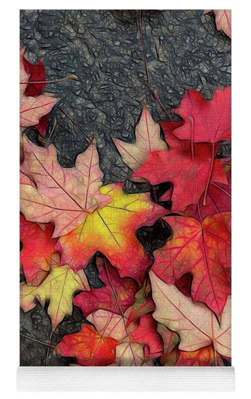 Maple Leaves In October 3 - Yoga Mat
