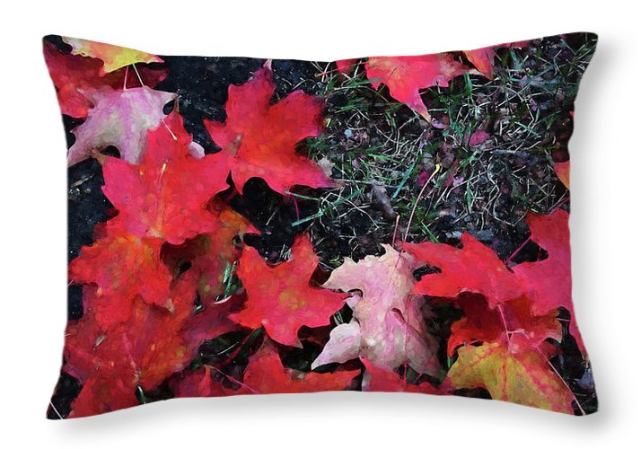Maple Leaves In October 5 - Throw Pillow