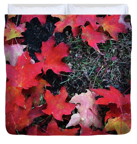 Maple Leaves In October 5 - Duvet Cover