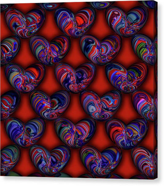 Marbled Valentine - Canvas Print