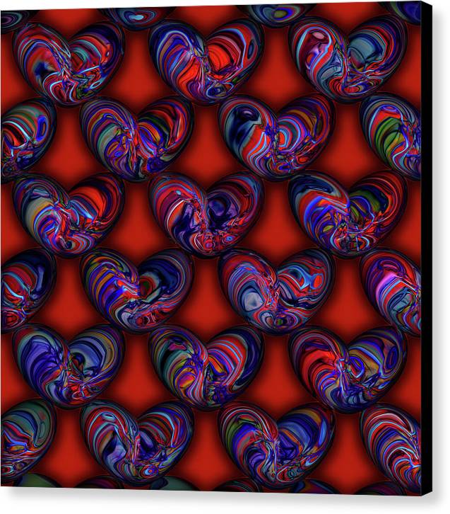 Marbled Valentine - Canvas Print