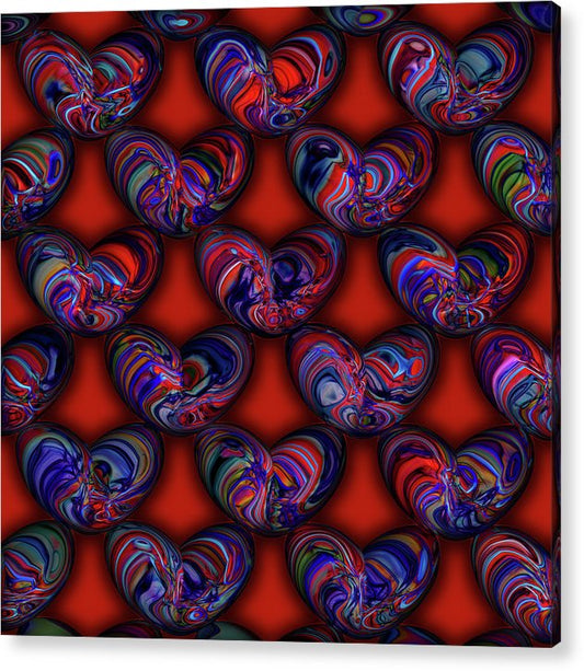 Marbled Valentine - Acrylic Print