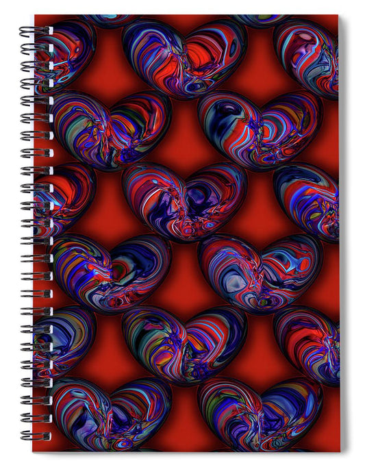 Marbled Valentine - Spiral Notebook