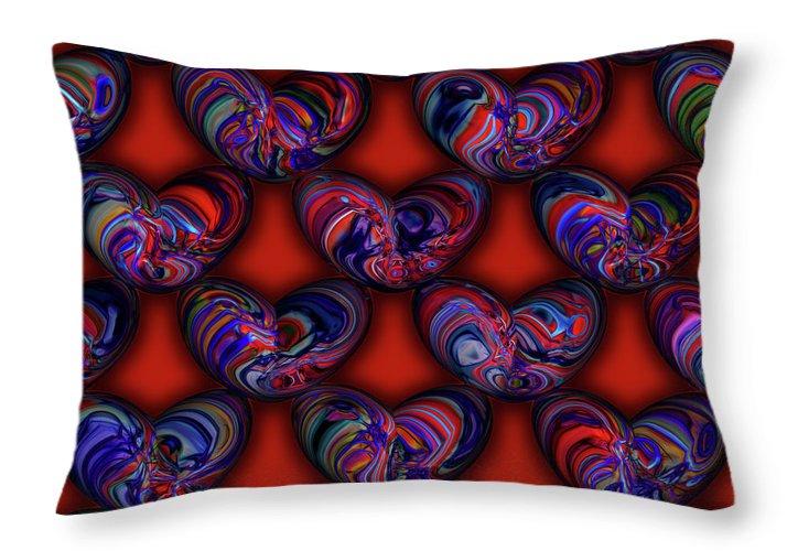 Marbled Valentine - Throw Pillow