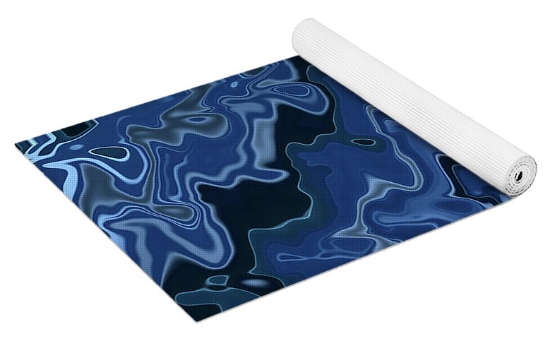 Melted Blue Chrome - Yoga Mat