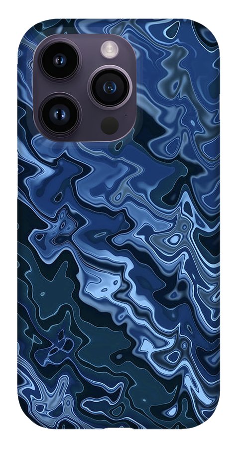 Melted Blue Chrome - Phone Case