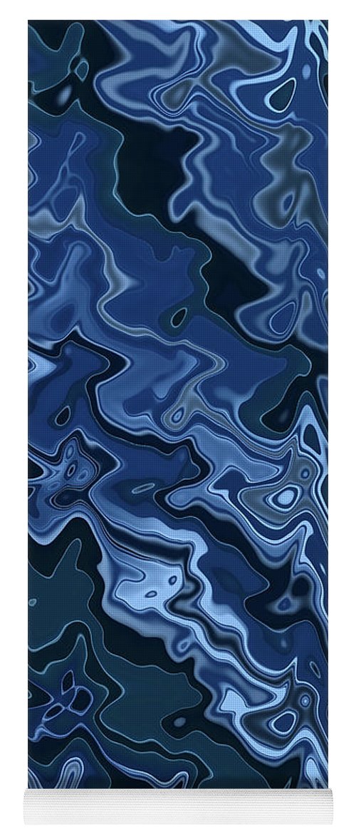 Melted Blue Chrome - Yoga Mat