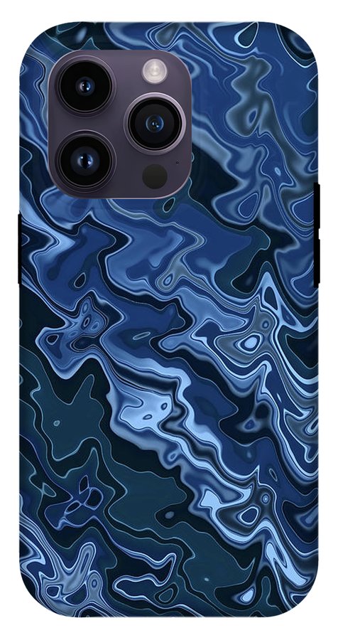 Melted Blue Chrome - Phone Case