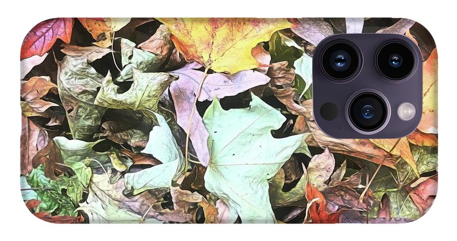 Mid October Fall Leaf Pile - Phone Case
