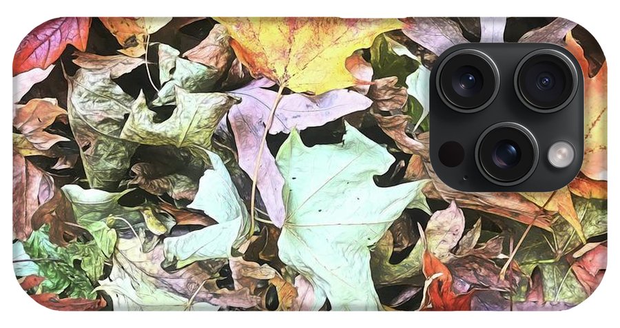Mid October Fall Leaf Pile - Phone Case