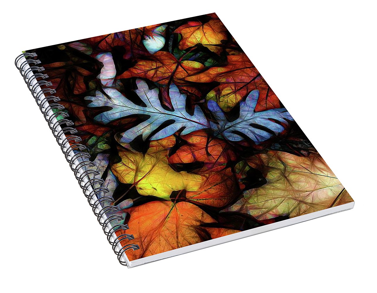 Mid October Leaves 1 - Spiral Notebook