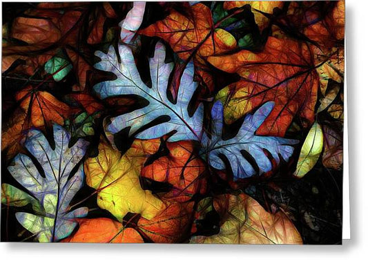 Mid October Leaves 1 - Greeting Card
