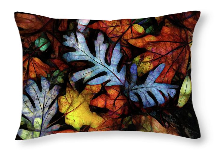 Mid October Leaves 1 - Throw Pillow