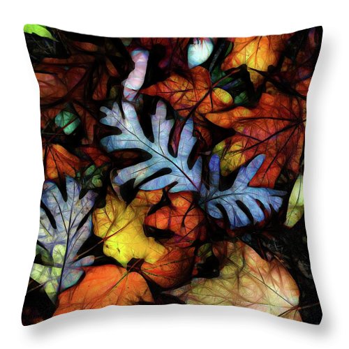 Mid October Leaves 1 - Throw Pillow