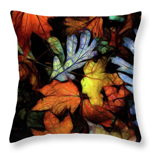 Mid October Leaves 2 - Throw Pillow