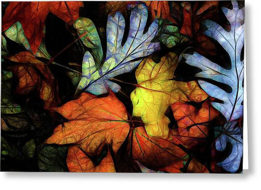 Mid October Leaves 2 - Greeting Card