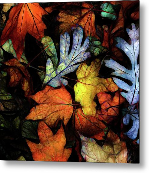 Mid October Leaves 2 - Metal Print