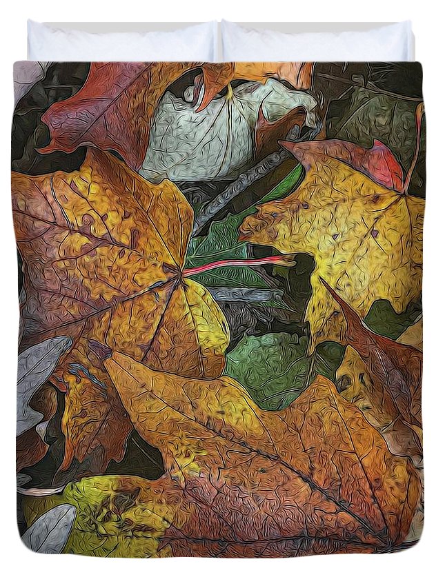 Mid October Leaves 3 - Duvet Cover