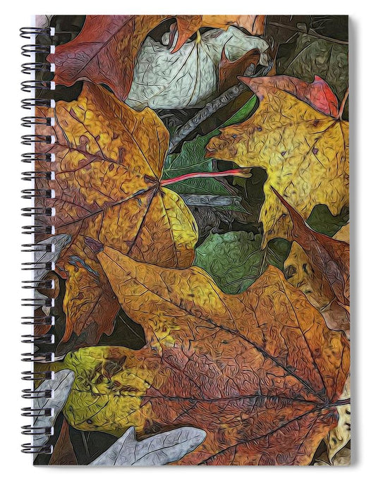 Mid October Leaves 3 - Spiral Notebook