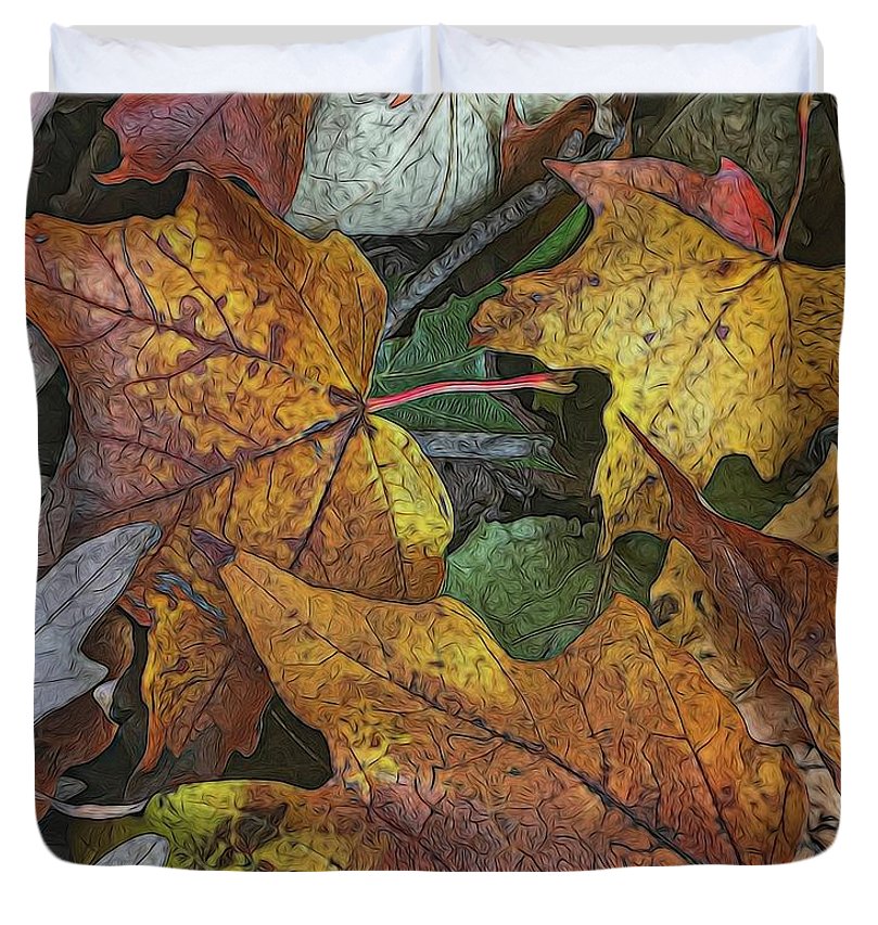 Mid October Leaves 3 - Duvet Cover