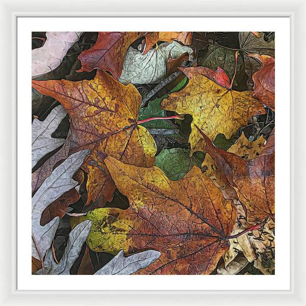 Mid October Leaves 3 - Framed Print