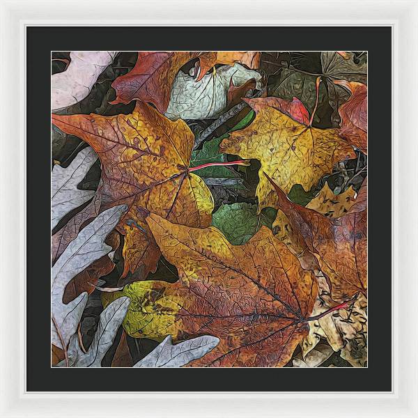 Mid October Leaves 3 - Framed Print