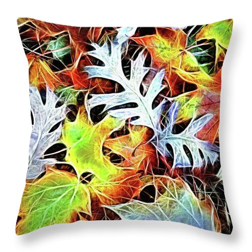 Mid October Leaves 4 - Throw Pillow