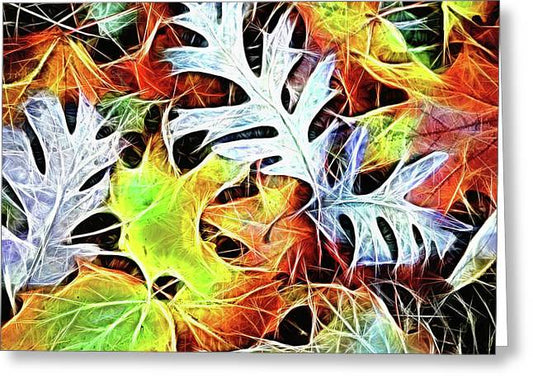 Mid October Leaves 4 - Greeting Card