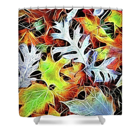 Mid October Leaves 4 - Shower Curtain