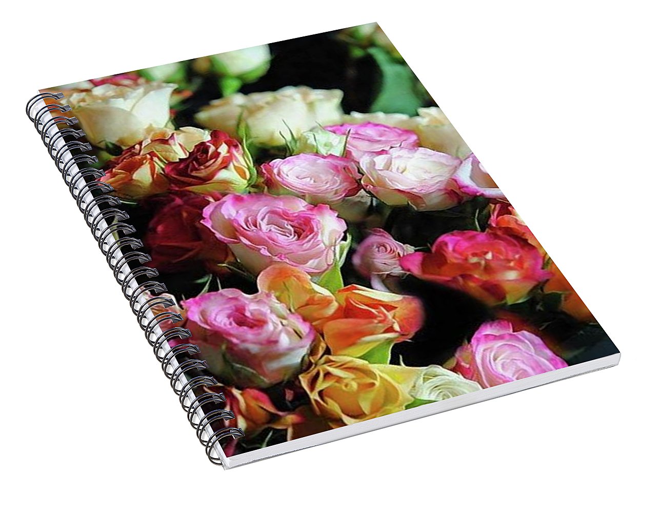 Mini Tea Roses - Spiral Notebook