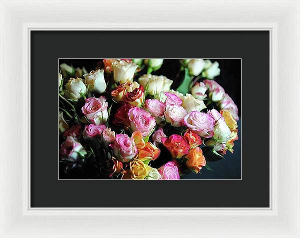 Mini Tea Roses - Framed Print