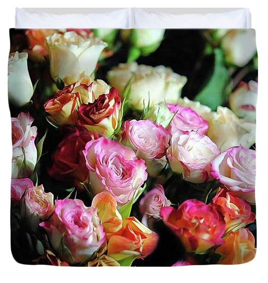 Mini Tea Roses - Duvet Cover