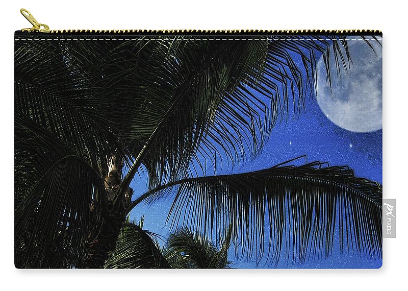 Moon Over Palm Trees - Carry-All Pouch