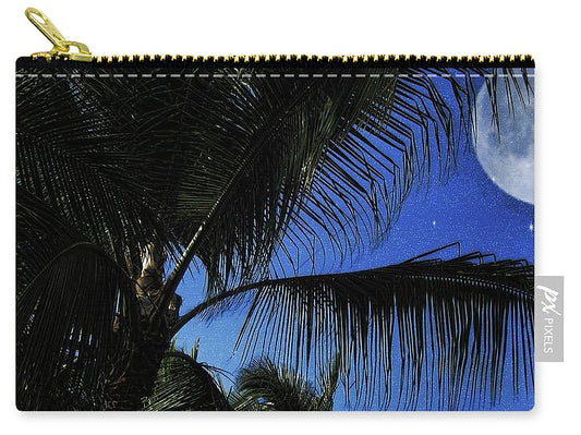 Moon Over Palm Trees - Carry-All Pouch