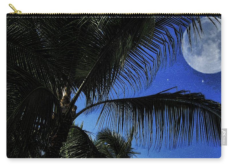 Moon Over Palm Trees - Carry-All Pouch