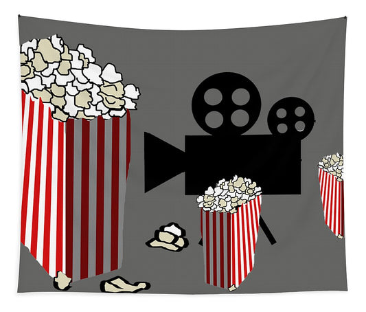 Movie Reels and Popcorn - Tapestry