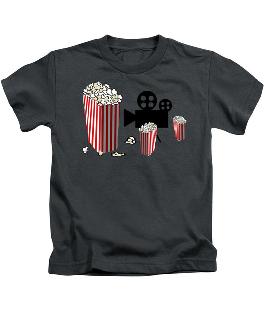 Movie Reels and Popcorn - Kids T-Shirt