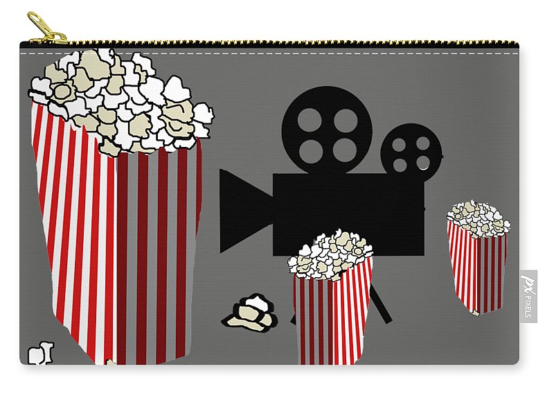 Movie Reels and Popcorn - Zip Pouch